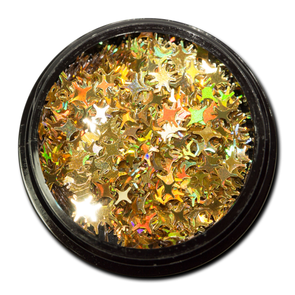 Glitter Sterne Mix Einleger Gold