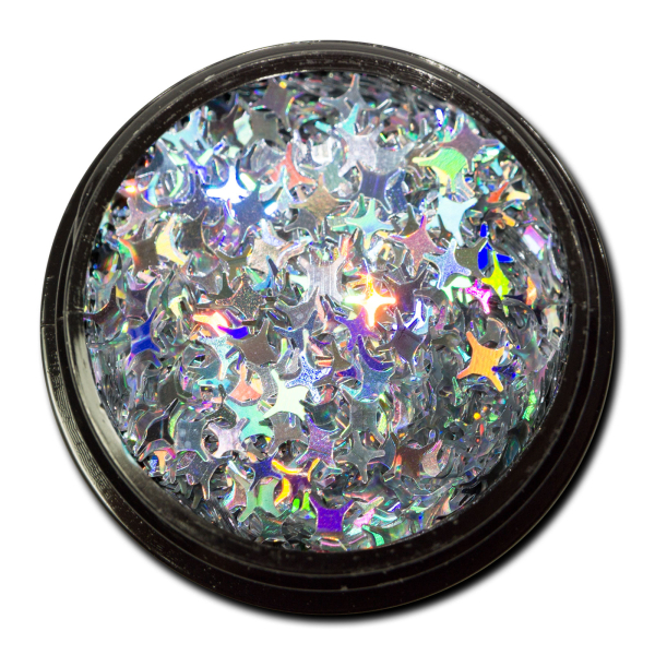 Glitter Sterne Mix Einleger Silber