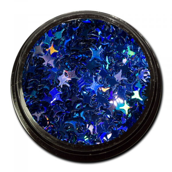 Glitter Sterne Mix Einleger Blau