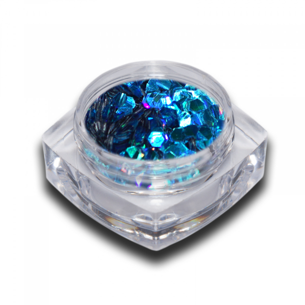 Hologramm Glitter Pailletten Blau 3mm
