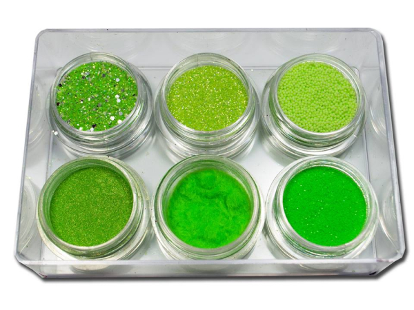 RM Glitter-Nailartset Grün