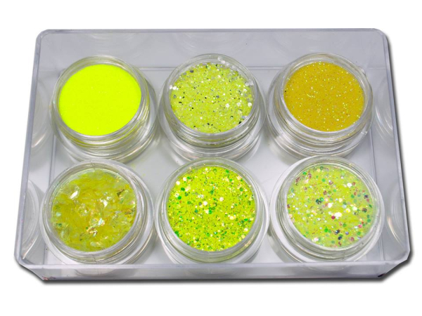 RM Glitter-Nailartset Gelb