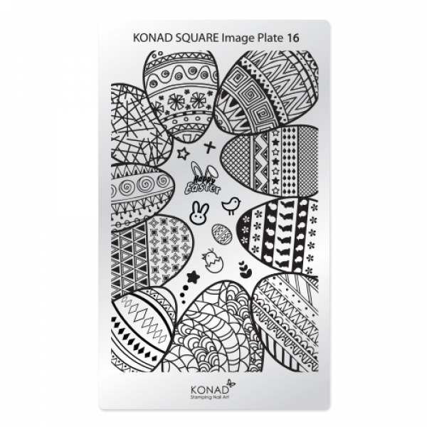 Original KONAD Schablone Plate Square 16