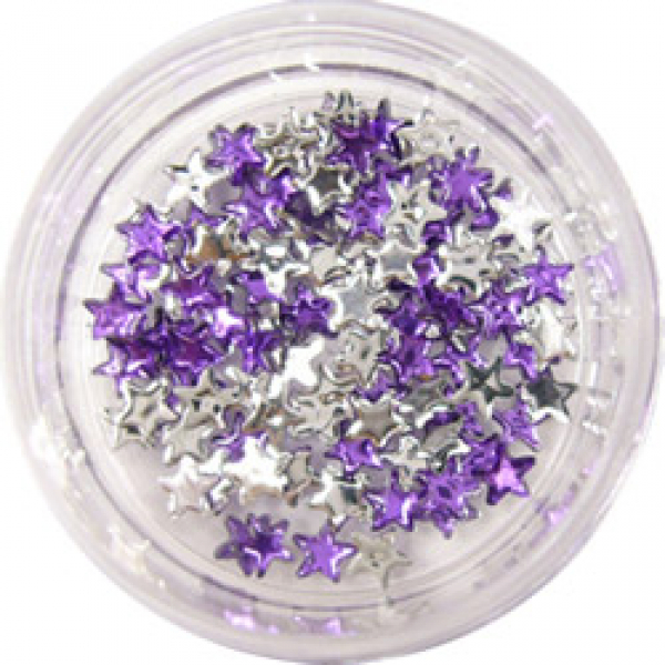 Stern (Strass) Einleger Nail Art Lila #00615-01