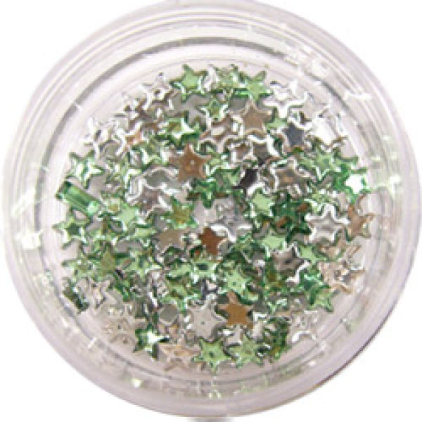 Stern (Strass) Einleger Nail Art Grün #00615-05