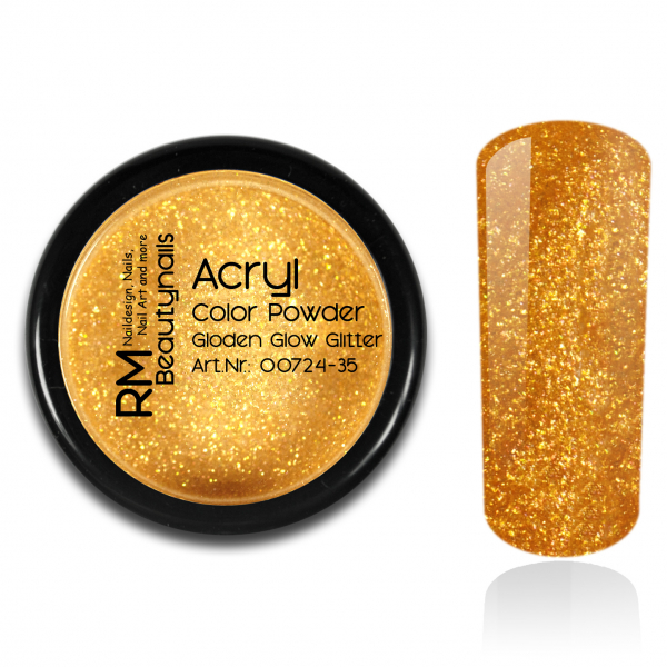 Acryl Farb Puder Golden Glow Glitter 5g