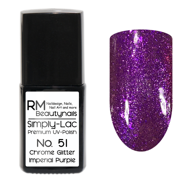 Simply-Lac Premium UV-Polish Nr. 51 Chrome Glitter Imperial Purple 10ml