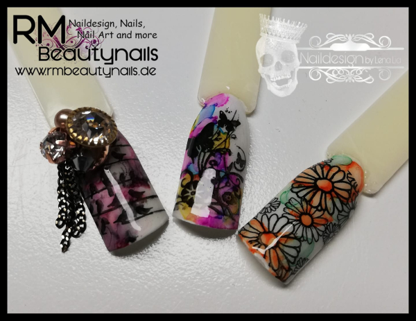 Overlay mit Strass und Kette Nr. 10