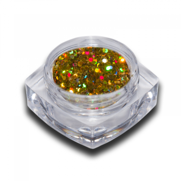 Hologramm Glitter Pailletten Gold