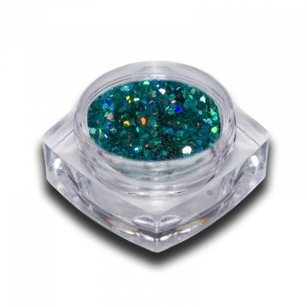 Hologramm Glitter Pailletten Hellblau