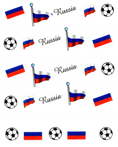 Fussball EM WM Sticker Russland Flagge Russia