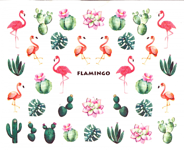 Flamingo Sticker Nail Wrap B919