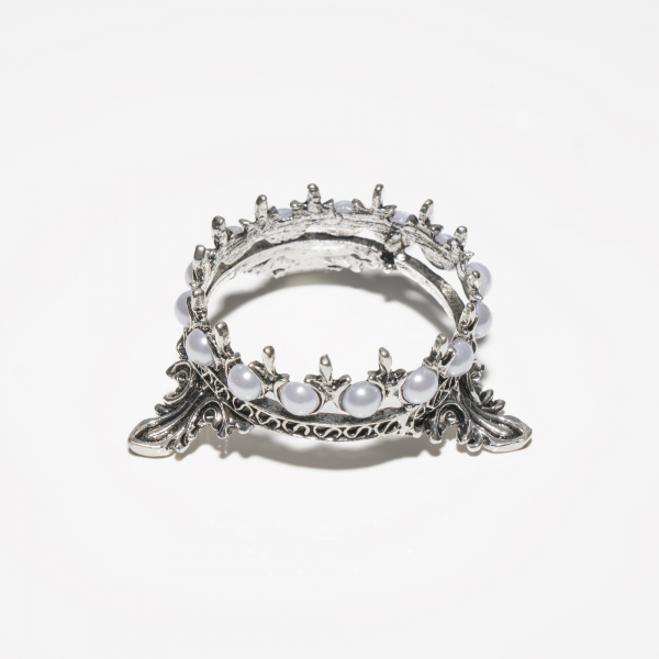 Pinselhalter Krone in Altsilber