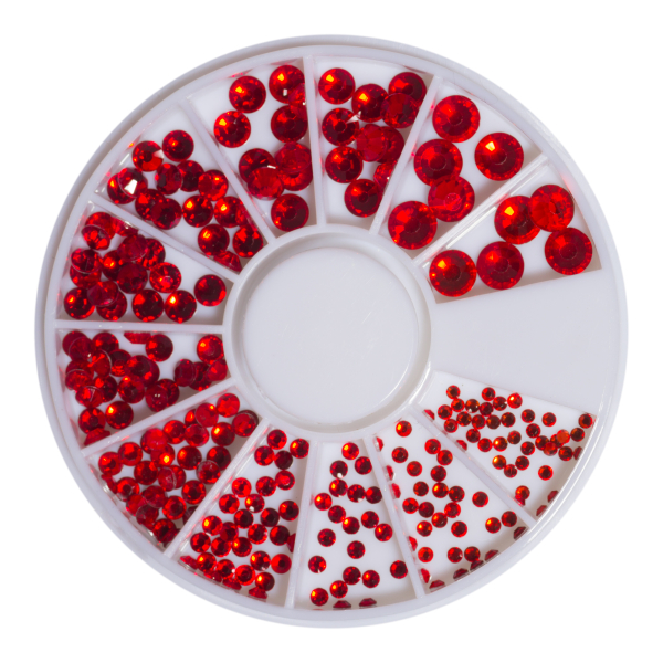 Strasssteine aus Glas Rot SS3 - SS20