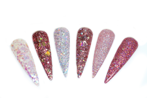 Rosegold Mix Glitter Set