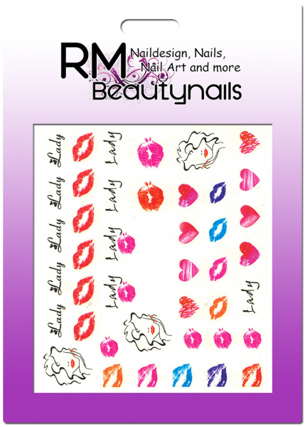 Nail Wrap Love Kiss Sticker YZW8735