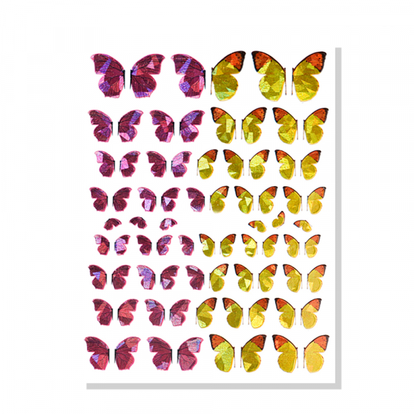 Schmetterling Holo Nagel Sticker ZY4018