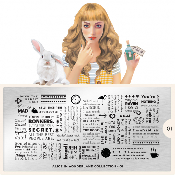 Moyou (eckig) Stamping Plate Schablone Alice Collection 01