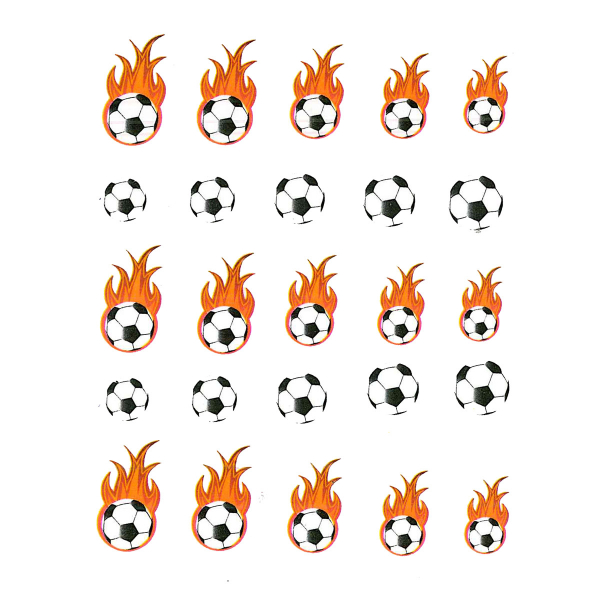 Fussball EM WM Sticker Ball Flamme