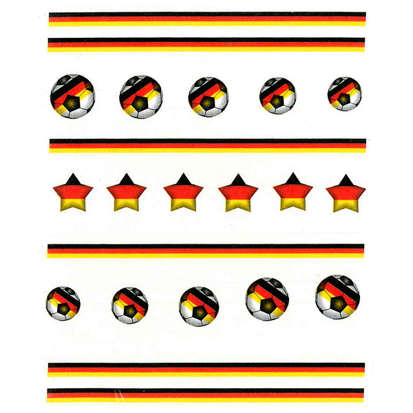 Fussball EM WM Sticker Ball Flagge Stern Deutschland