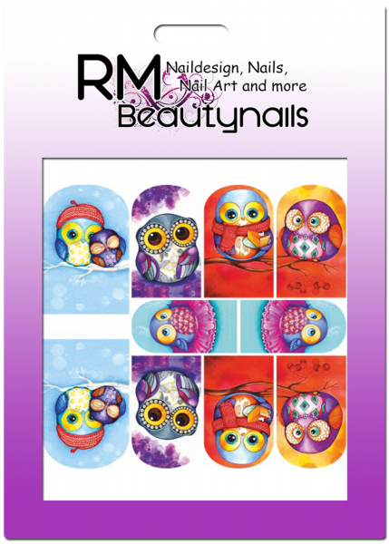 Nail Wrap Fullcover Sticker Eule N519