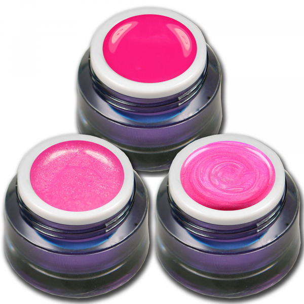 PREMIUM Farbgel Set Pink Stars