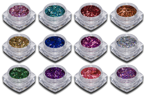 Laser Hologramm Pailletten Set 1mm