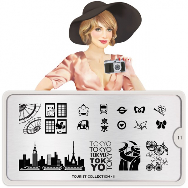 Moyou (eckig) Stamping Plate Schablone Tourist Collection 11