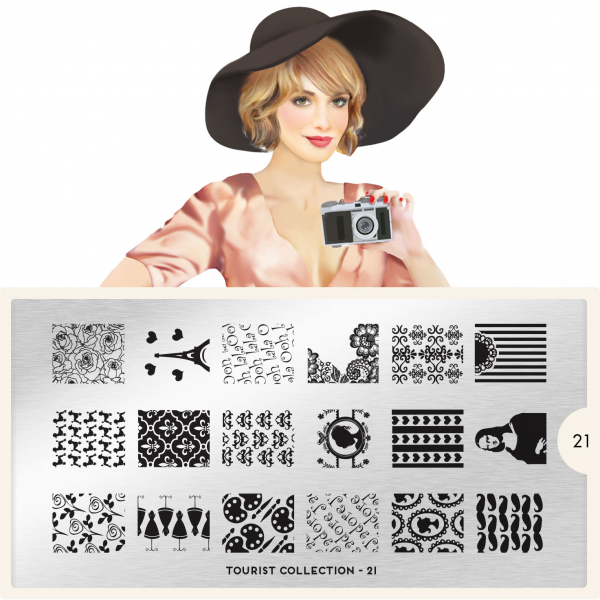 Moyou (eckig) Stamping Plate Schablone Tourist Collection 21