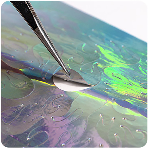 Chrome Flammen Sticker Aurora Flieder