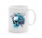 Kaffee Tasse Becher mit kunstdruck Skull Blau