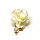 Magnet Overlay Rose Blume Creme Weiß