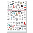 Weihnachts X-Mas Nagel Sticker F801