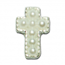 Charm Nagelschmuck weisses Kreuz