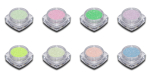Glas Glitter Puder Set mit allen 8 Farben