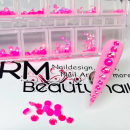 500 Strasssteine Neon Pink Sortierbox