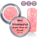 Glitter rosa nagelgel RM Beautynails