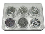 RM Glitter-Nailartset Silber