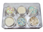 RM Glitter-Nailartset Weiß