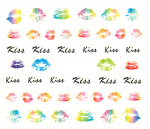 Nail Wrap Love Kiss Sticker A733