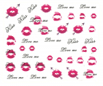 Nail Wrap Love Kiss Sticker A738