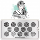 Moyou (eckig) Stamping Plate Schablone Doodles Collection 09