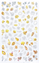 Herbstblätter Holo Gold Nagel Sticker F660