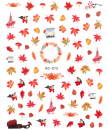 Herbstblätter Nagel Sticker HC015