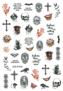 Halloween Gothic Skull Nagel Sticker