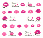 Nail Wrap Love Kiss Sticker YZW8736