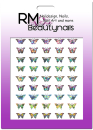 Schmetterling Holo Nagel Sticker D3701
