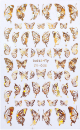 Schmetterling Holo Nagel Sticker Gold ZY 035