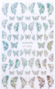 Schmetterling Holo Nagel Sticker Silber ZY 035