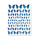 Schmetterling Holo Nagel Sticker Blau ZY4012